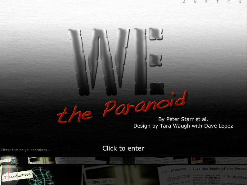 Home page for We the Paranoid project